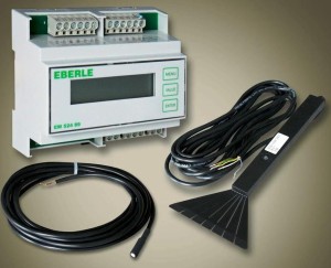 EBERLE  EM 524 89 DR Jegresedésjelző komplett ereszcsatorna-fűtéshez,Jég- és hóérzékelő ESD 524 003, hőmérséklet- és páratartalom-érzékelővel  TFD 524 004 