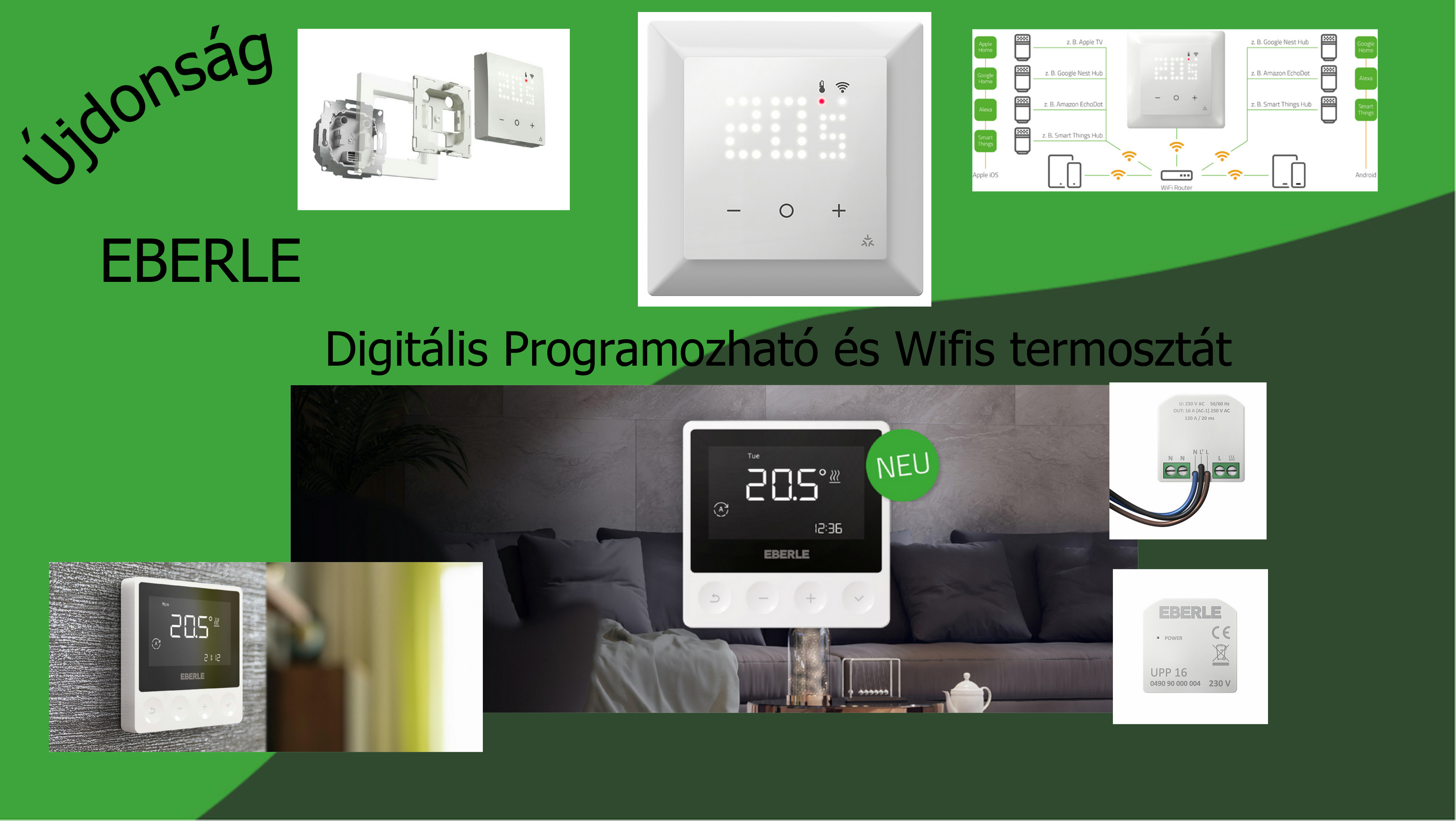 Digitális kijelzős programozható szobatermosztát
